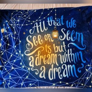 Edgar Allen Poe Quote Blanket